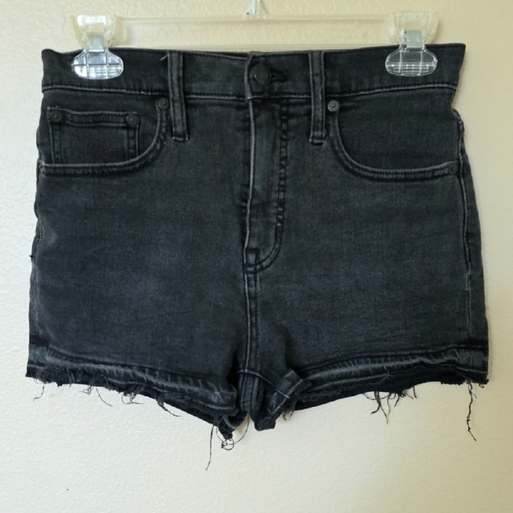 Madewell Womens Black High Rise Cutoff Denim Shorts - Size 25
